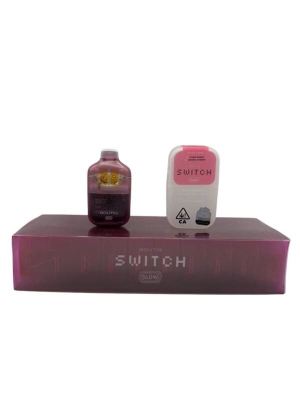 Boutiq Switch V5 Disposable Flavors:(Sativa: Cherry Berry, Hybrid: Lemon Cherry) - Image 2